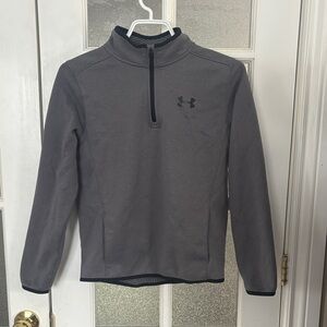 Under Armour Youth Half Zip Up Gray Sweater YMD